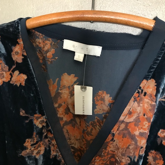 Last one Anthropologie velvet wrap Enya dress - Picture 6 of 8